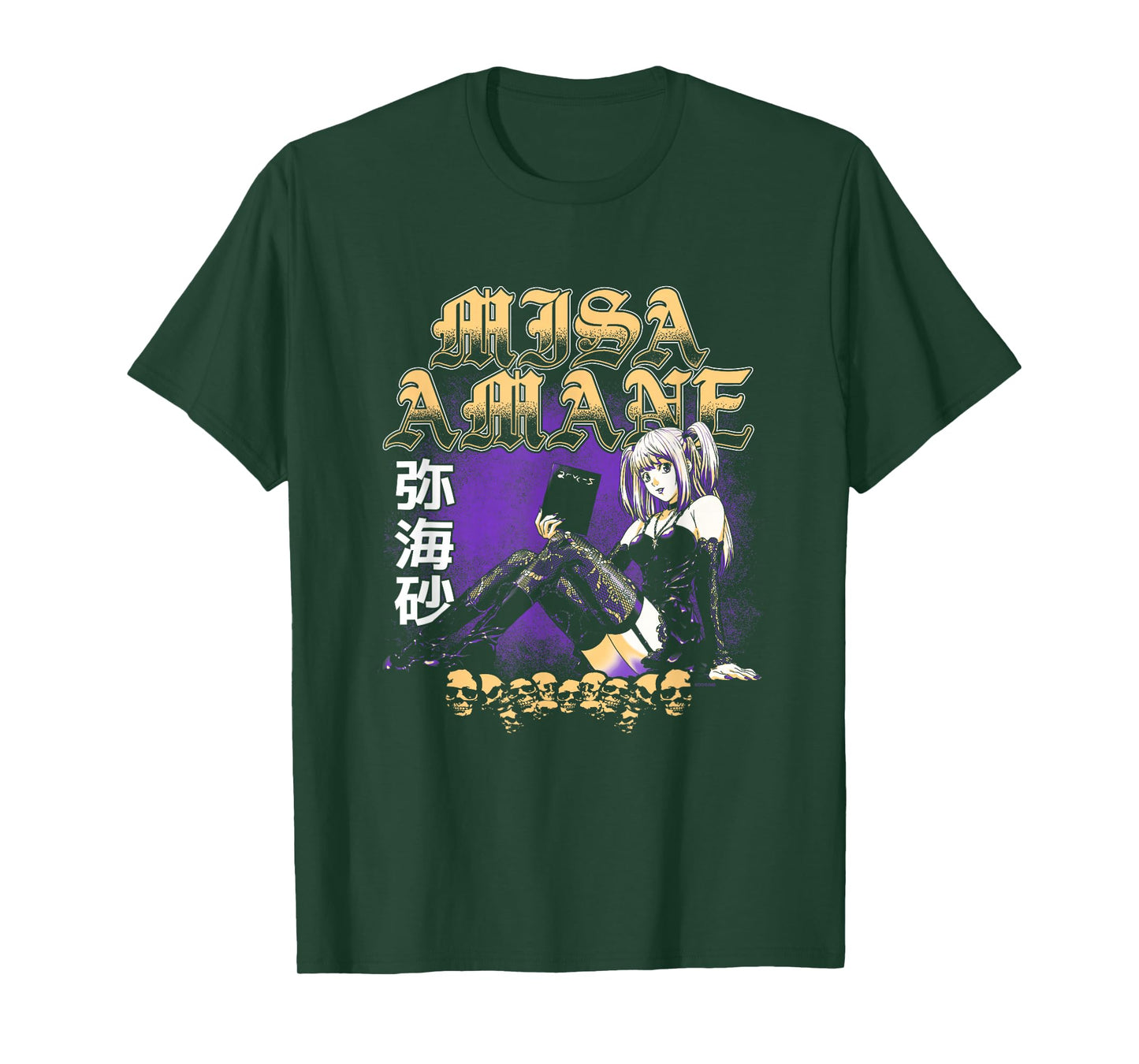 Death Note Misa Amane Old English Text Anime T-Shirt