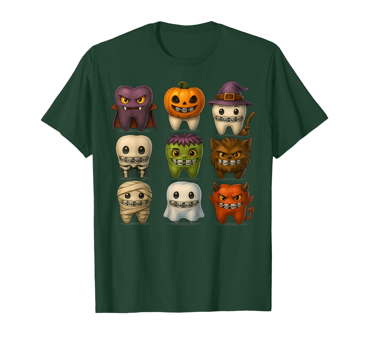 Funny Halloween Braces Squad Dentist Costume T-Shirt
