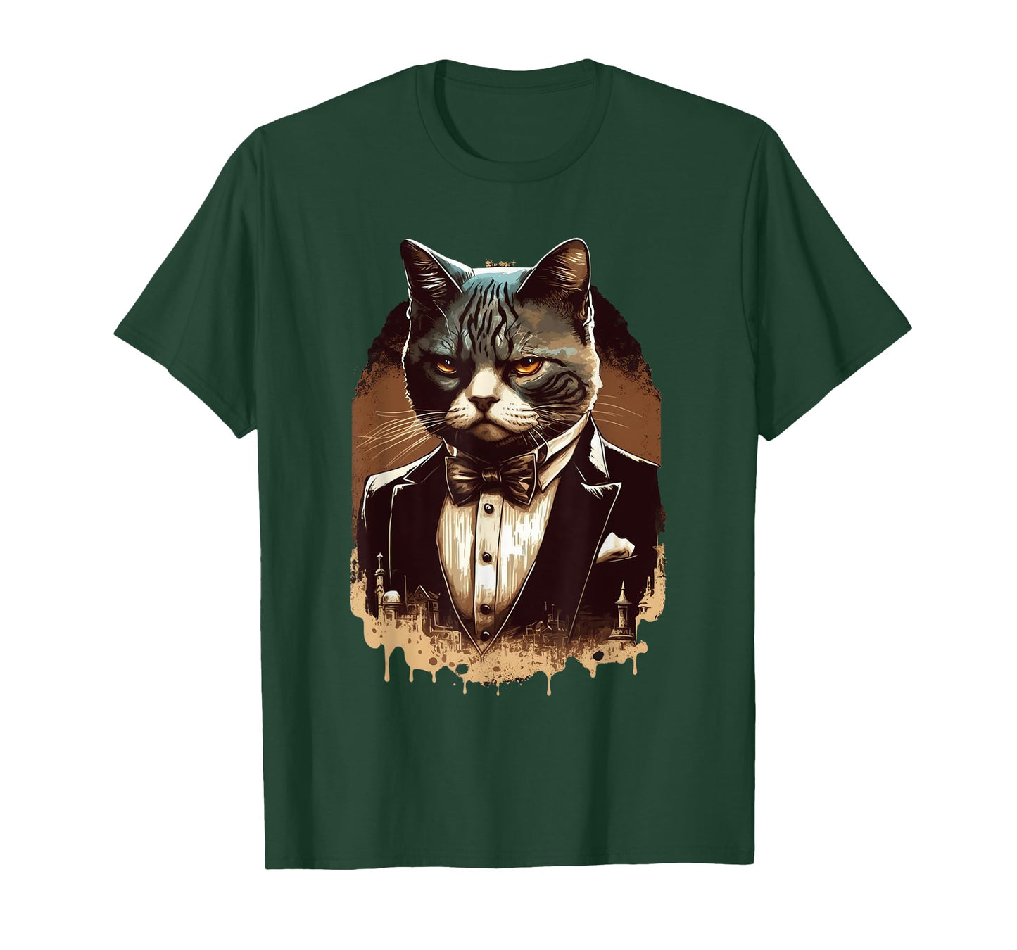 Funny Mafia Cat Feline Gangster Cat Lovers Men Women T-Shirt