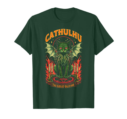 Cathulhu Cosmic Horror Cthulhu Lovecraft Cat T-Shirt