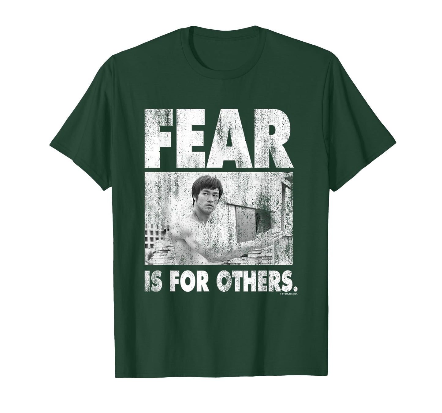 Bruce Lee Fear is for Others Distressed Poster T-Shirt