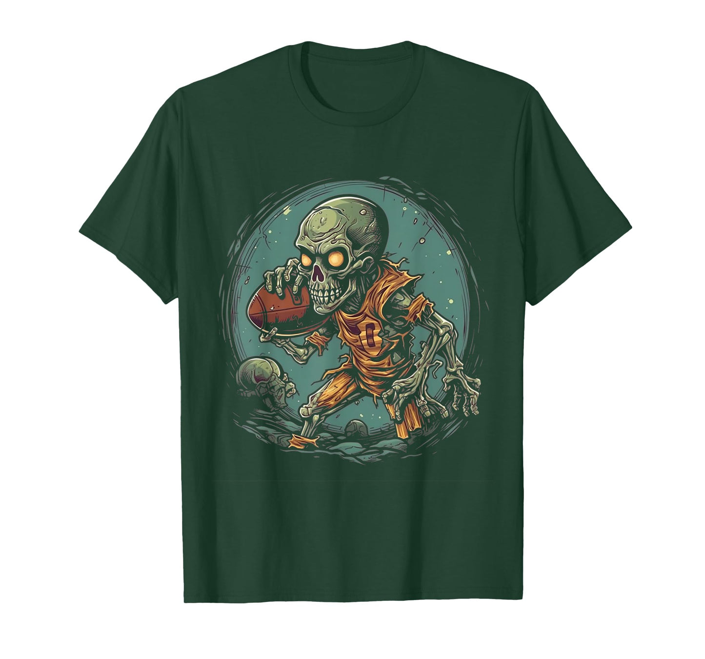 Zombie Football Player Halloween Costume Sport Men Boys T-Shirt