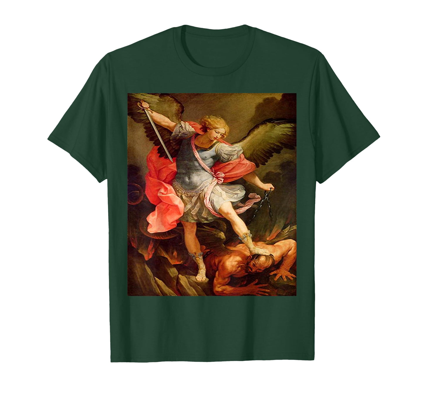 Angels Archangel Michael Defeating Satan Christian Warrior T-Shirt