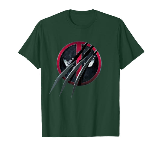 Marvel Studios Deadpool & Wolverine Slashed Icon with Claws Long Sleeve T-Shirt