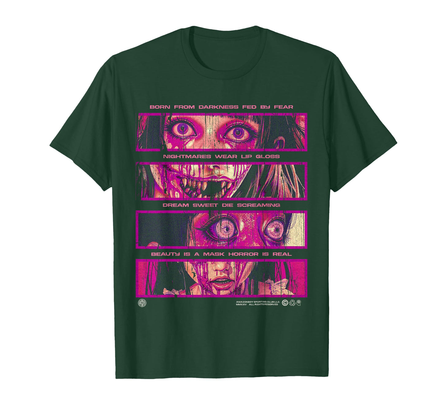 Creepy Manga Anime Girl Japanese Horror Streetwear Y2K Otaku T-Shirt