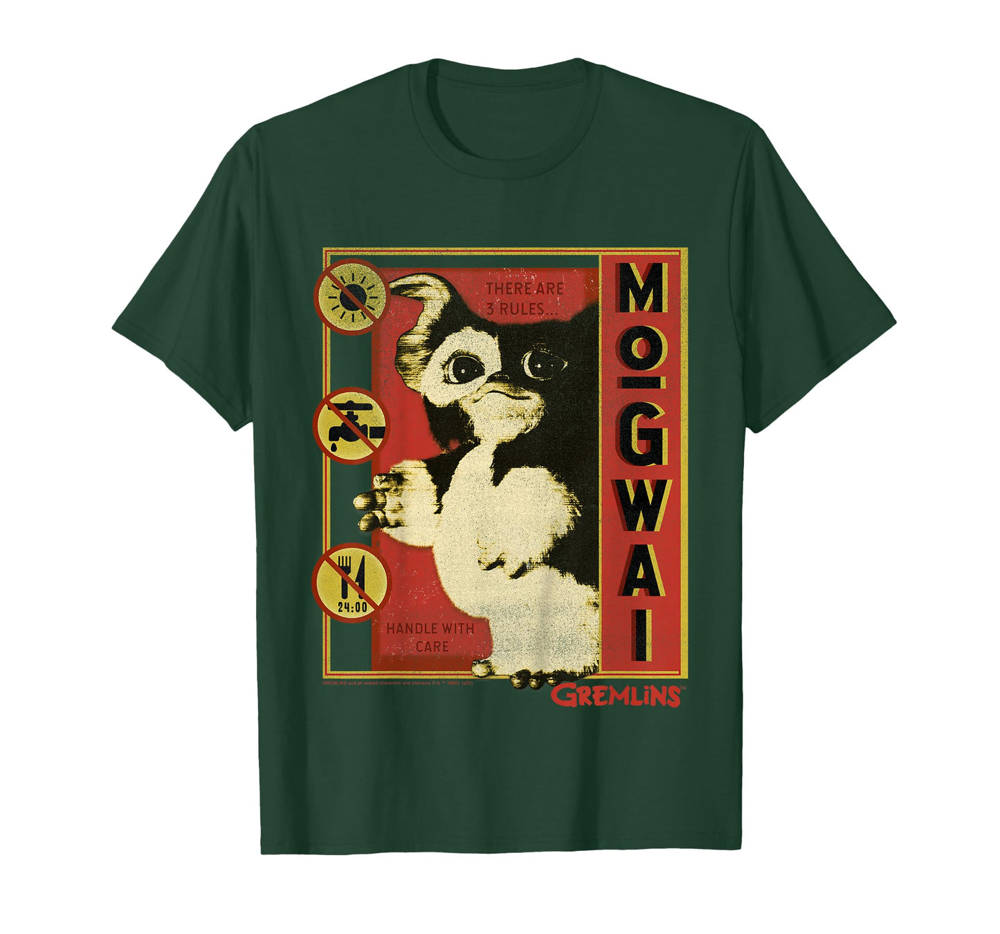 Kids Gremlins Mogwai Three Rules Poster T-Shirt