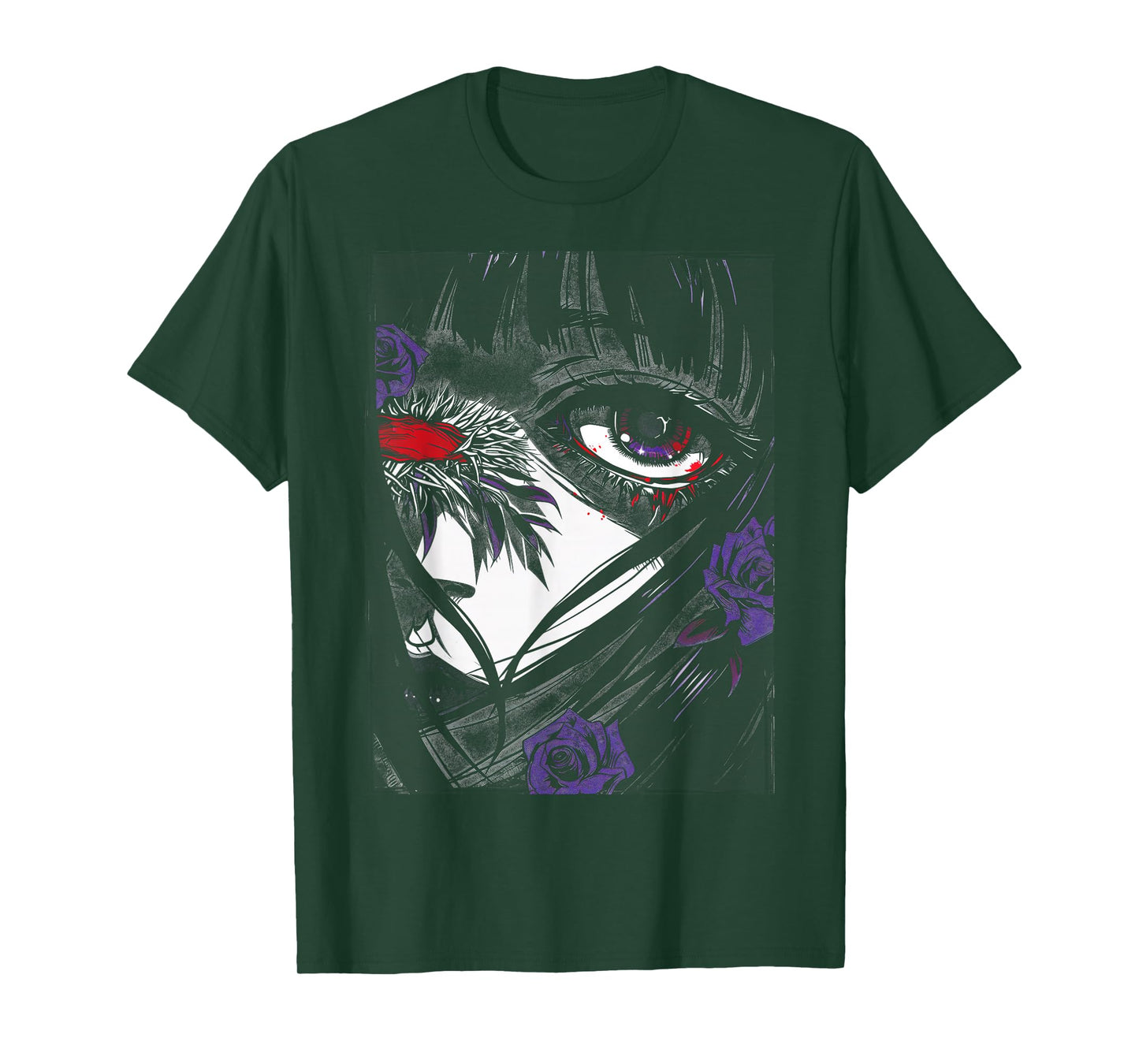 Anime Japanese Goth Cyberpunk City Sad T-Shirt