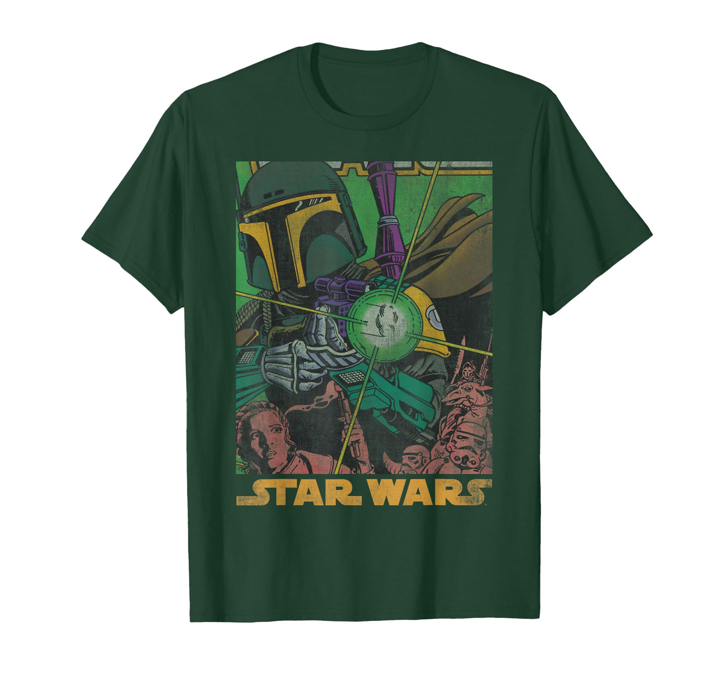 Star Wars Boba Fett Vintage Comic Book T-Shirt