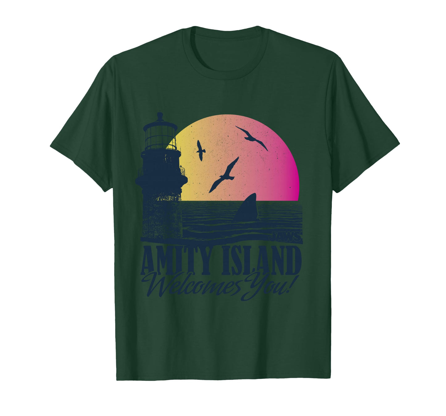 Jaws Amity Island Welcomes You Sunset Long Sleeve T-Shirt