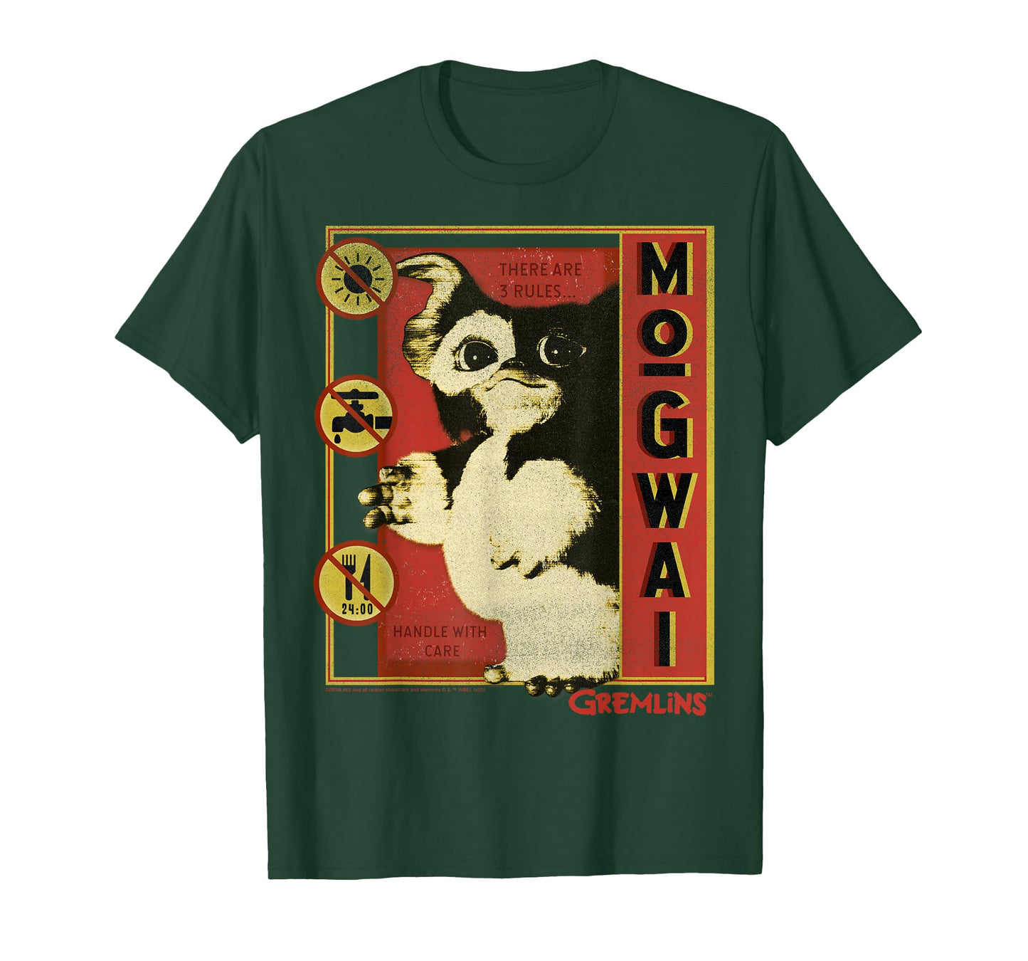 Gremlins Mogwai Three Rules Poster T-Shirt Small