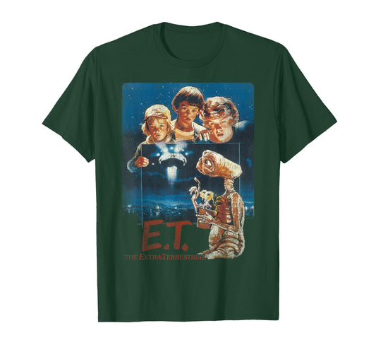 E.T. Distressed Vintage Photograph Graphic T-Shirt T-Shirt