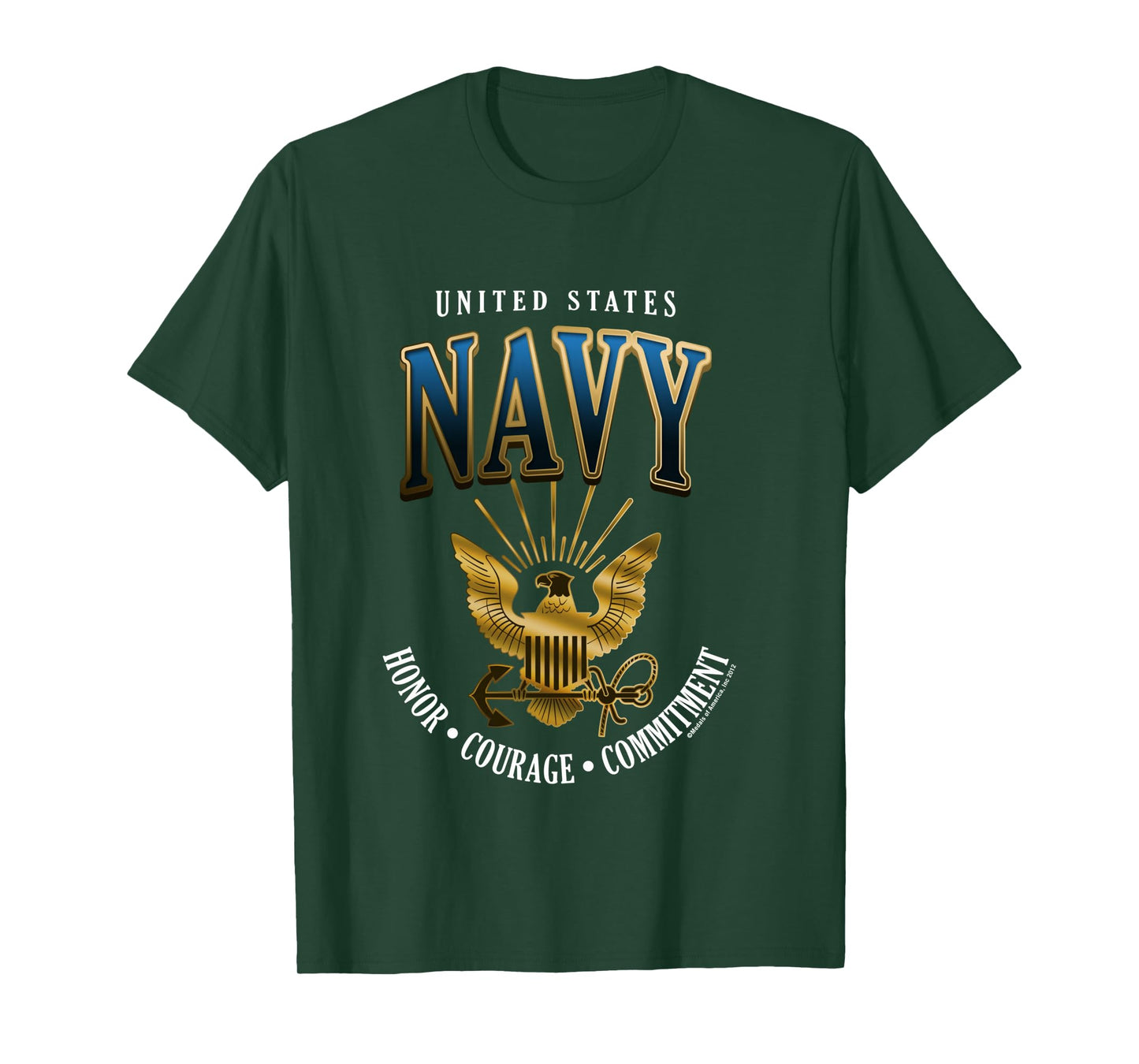 UNITED STATES NAVY HONOR-COURAGE-COMMITMENT Long Sleeve T-Shirt