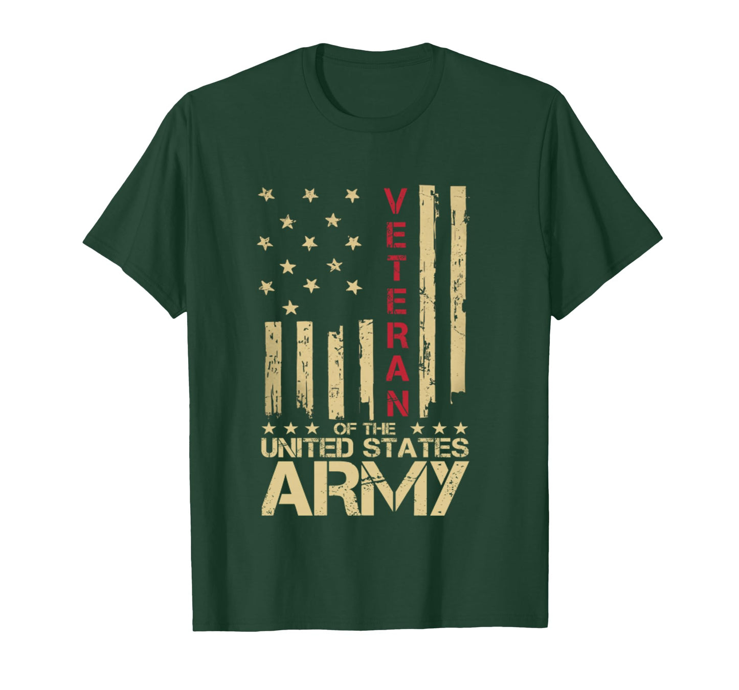 Patriotic U.S Army Veteran Red Line American Flag Vintage Long Sleeve T-Shirt