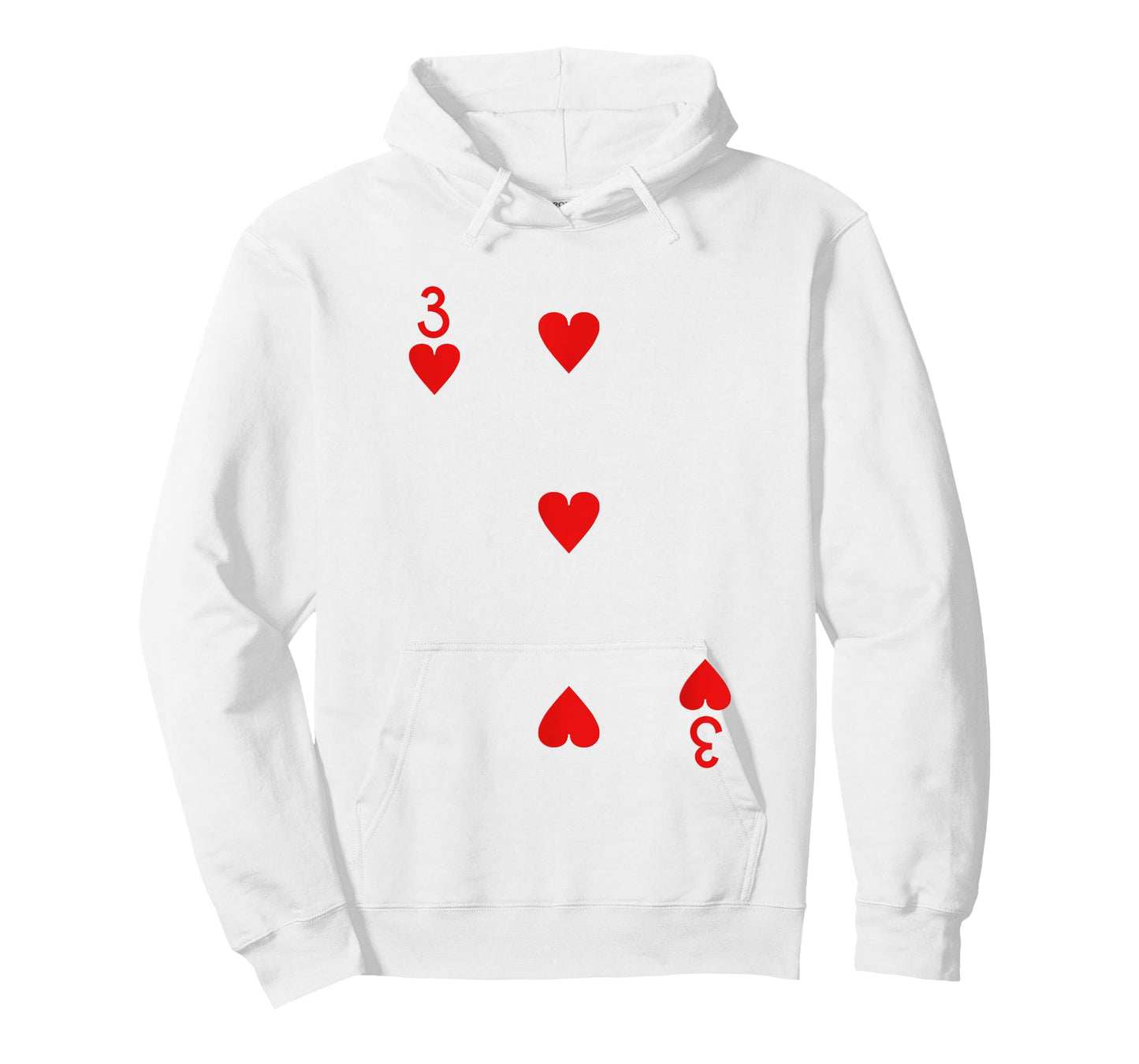 Three Of Hearts Deck Of Cards Playing Cards Halloween Poker T-Shirt