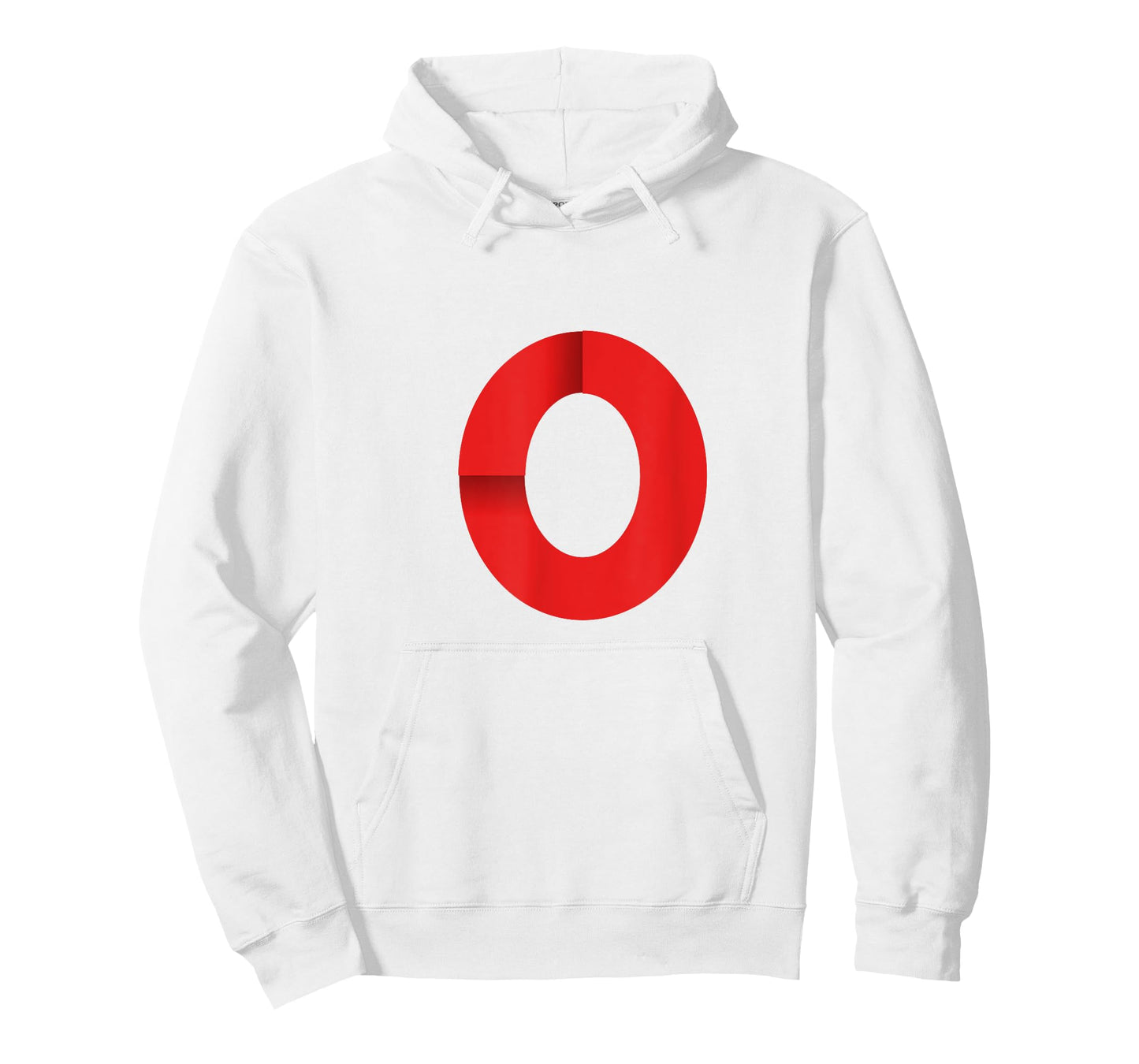 White With Red Letter O T-Shirt
