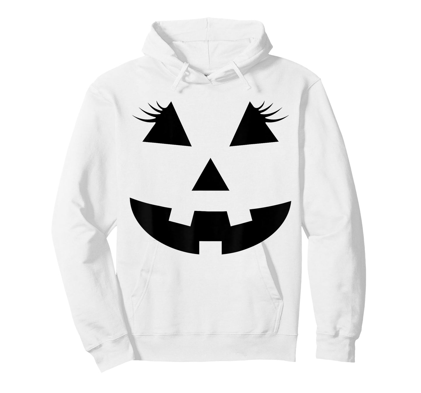 Jack O Lantern Face Pumpkin Eyelashes Hallowen Costume Funny T-Shirt