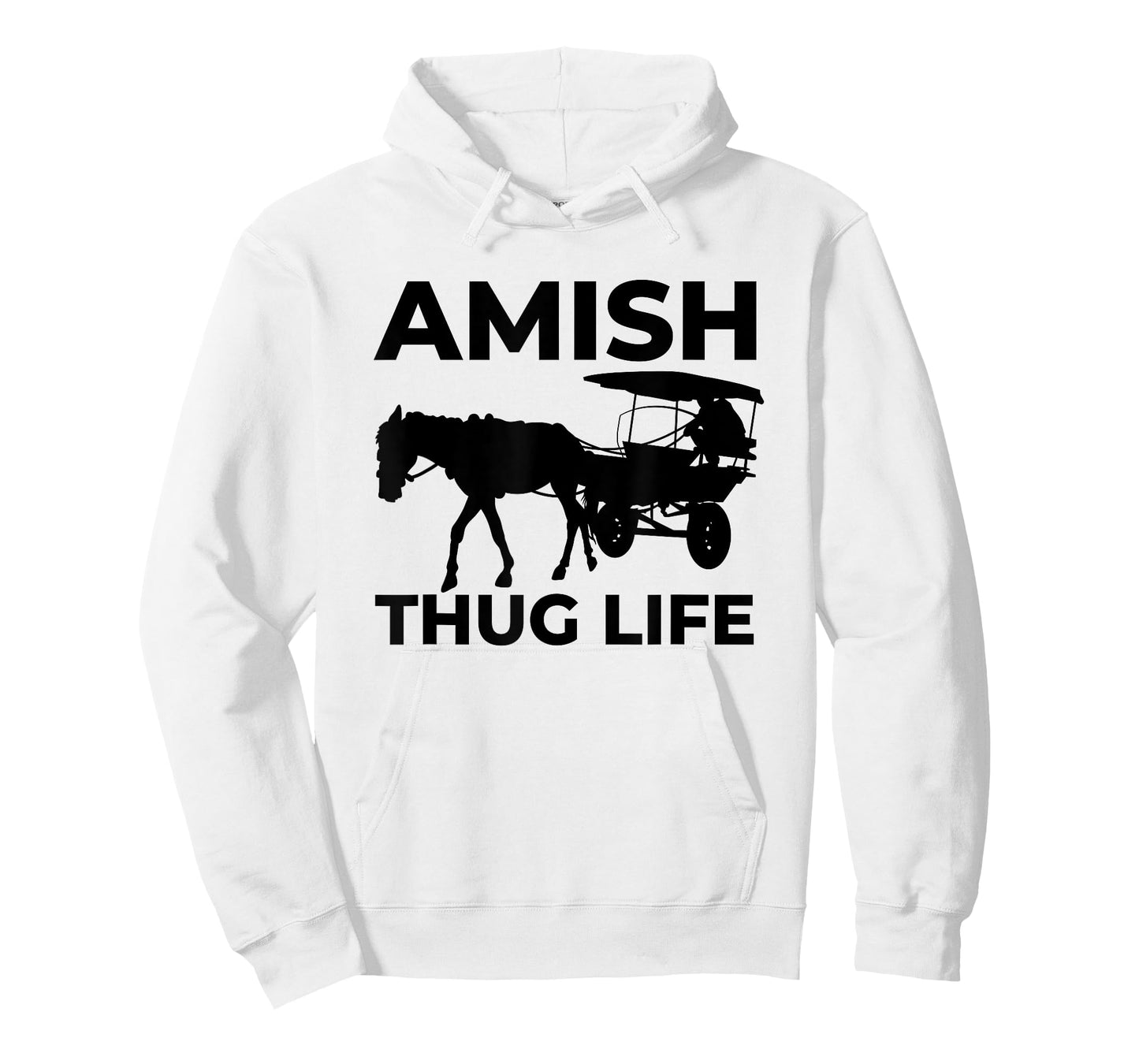 Amish Thug With Horse & Buggy Gangster T-Shirt