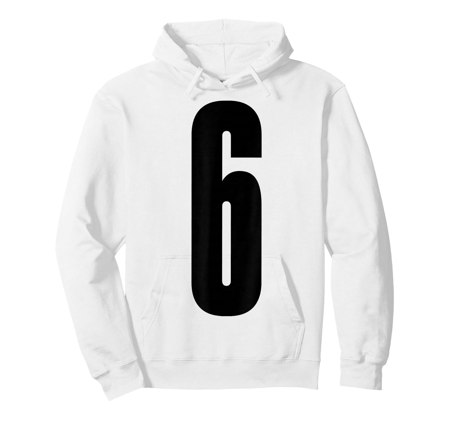 Black Sports Team Number #6 T-Shirt