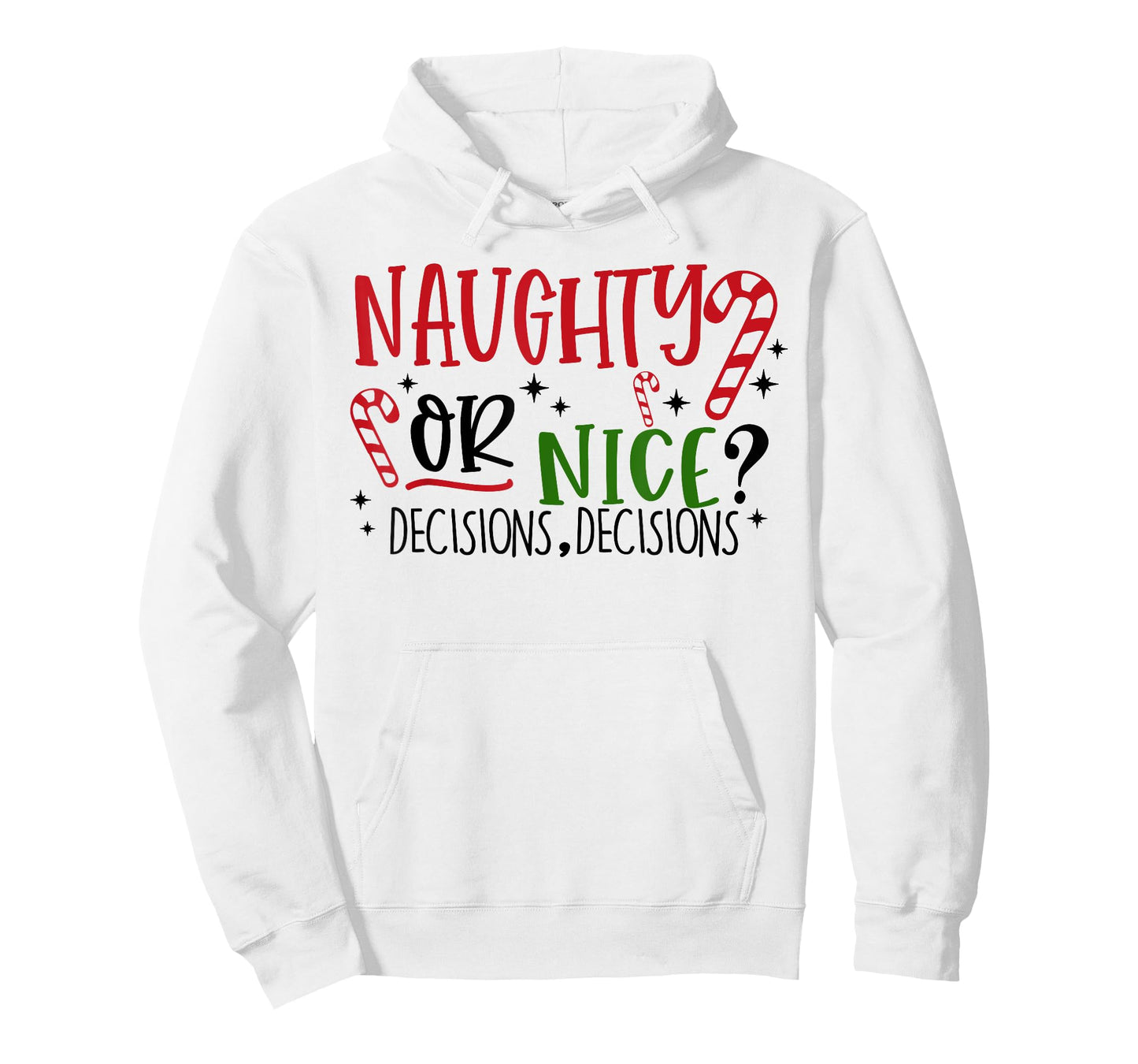 Naughty or Nice? Decisions, Decisions Funny Christmas Pjs T-Shirt