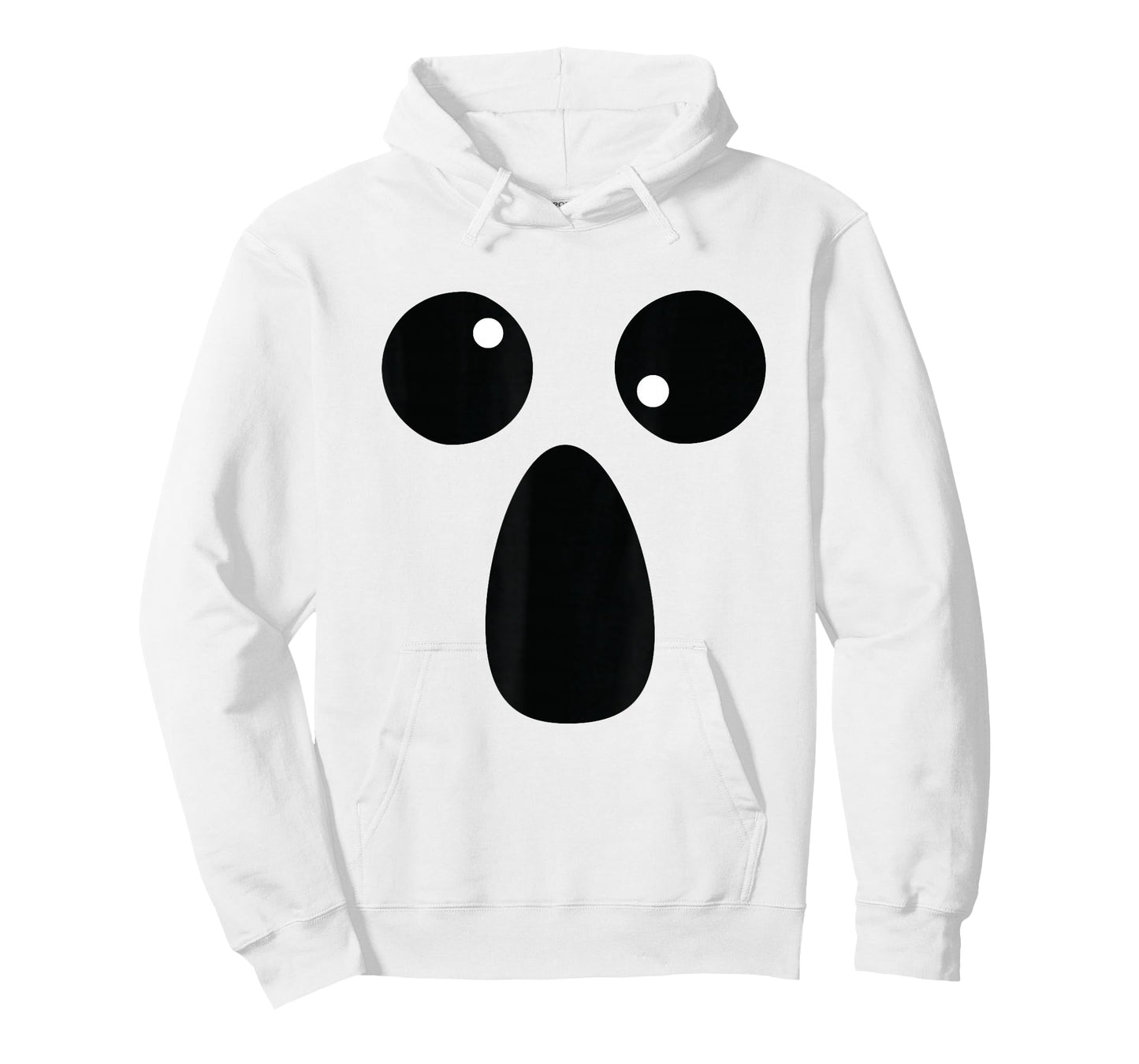 Funny Spooky Halloween Ghost Face Shirt Lazy Costume T-Shirt
