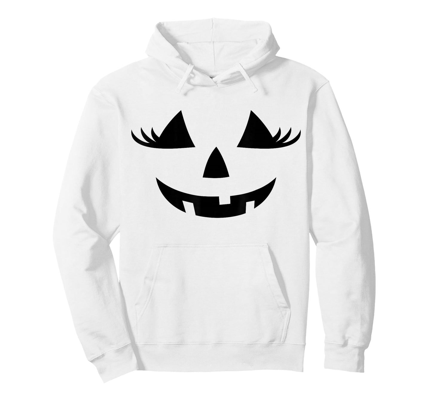 Funny Jack O Lantern Face Pumpkin Eyelashes Hallowen Costume T-Shirt