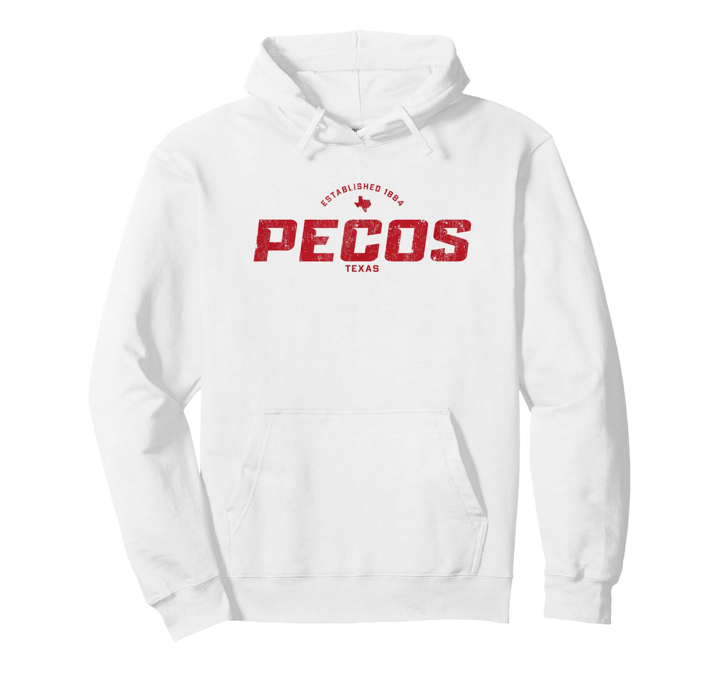 Pecos Texas TX Vintage Athletic Red Sports Logo T-Shirt