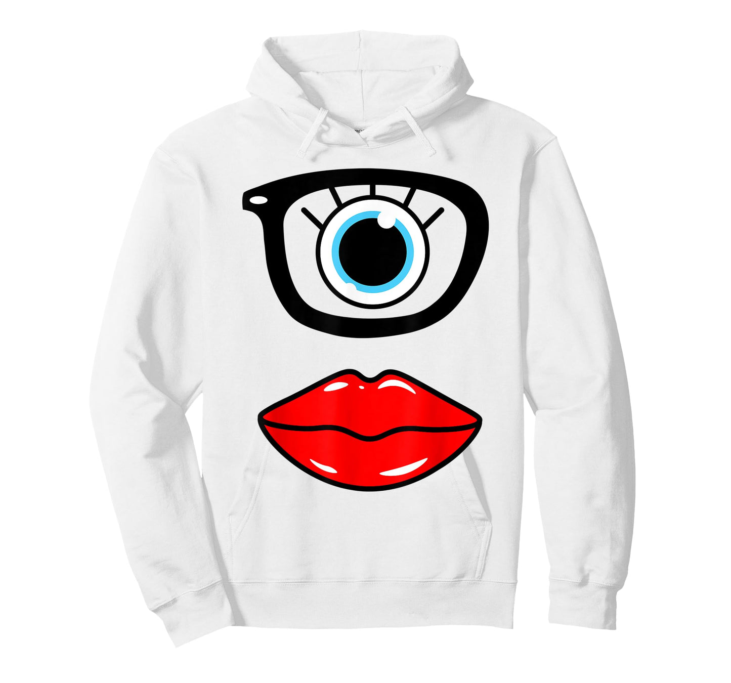 Monster Face Wearing Nerd Glasses Costume Birthday Halloween T-Shirt