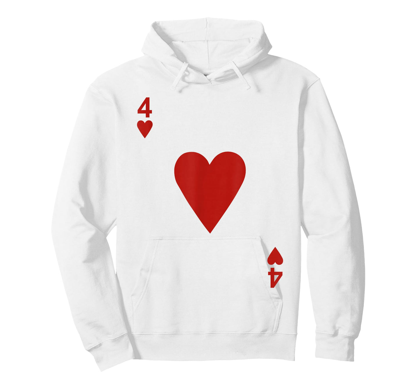 Four of hearts Tshirt Blackjack Cards Poker 21 4 Tee shirt T-Shirt