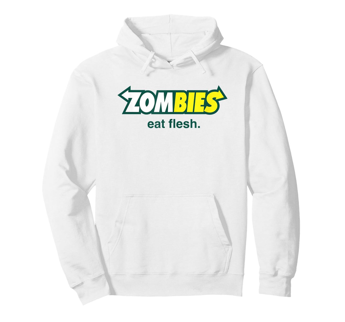 flesh eating zombies hilarious horror parody food logo T-Shirt
