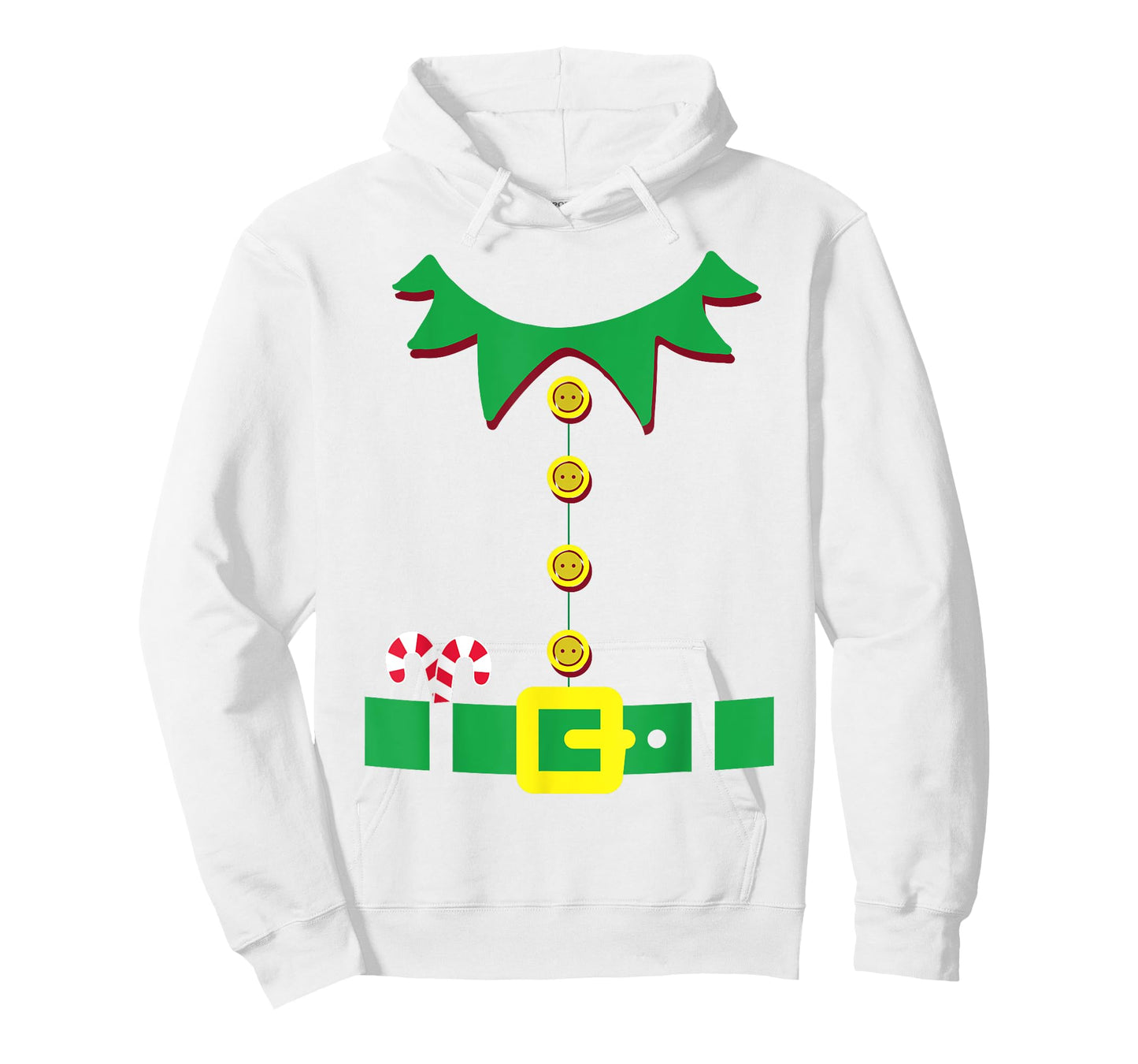 Elf Costume Santa Holiday Christmas Red T-Shirt