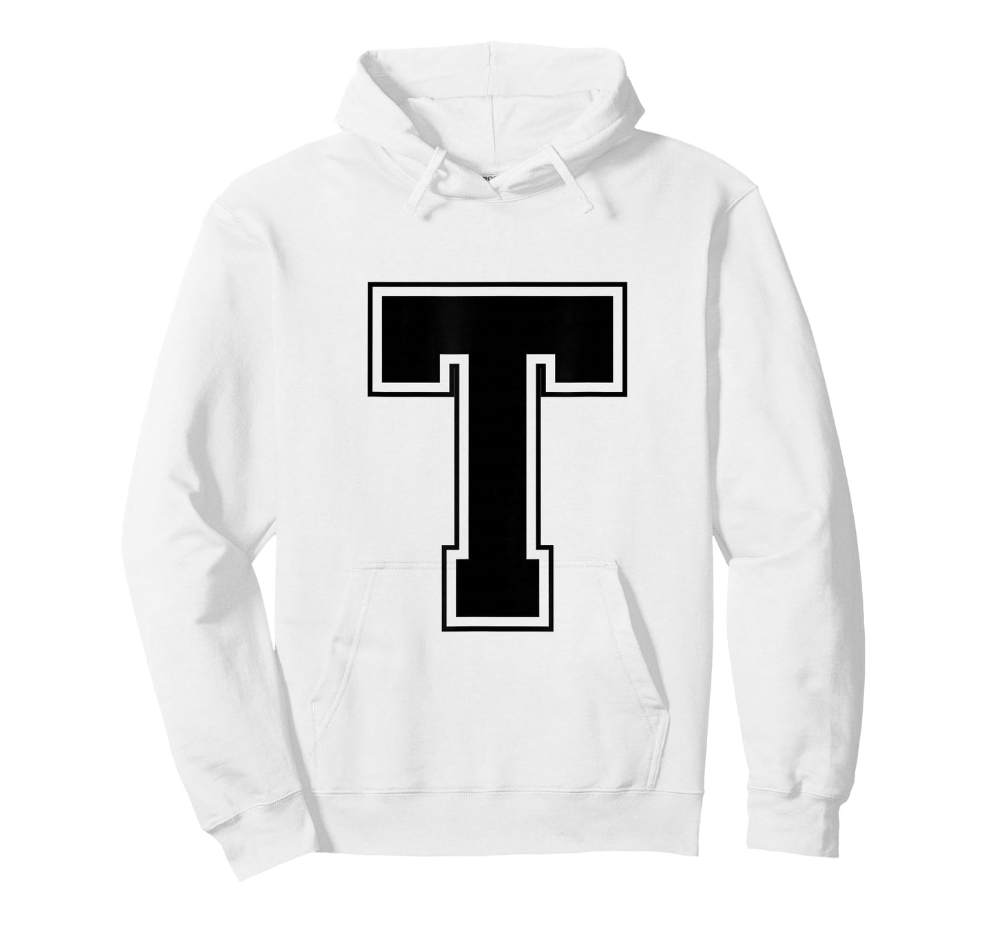 Letter T Big Bold Capital Varsity Alphabet Monogram T-Shirt