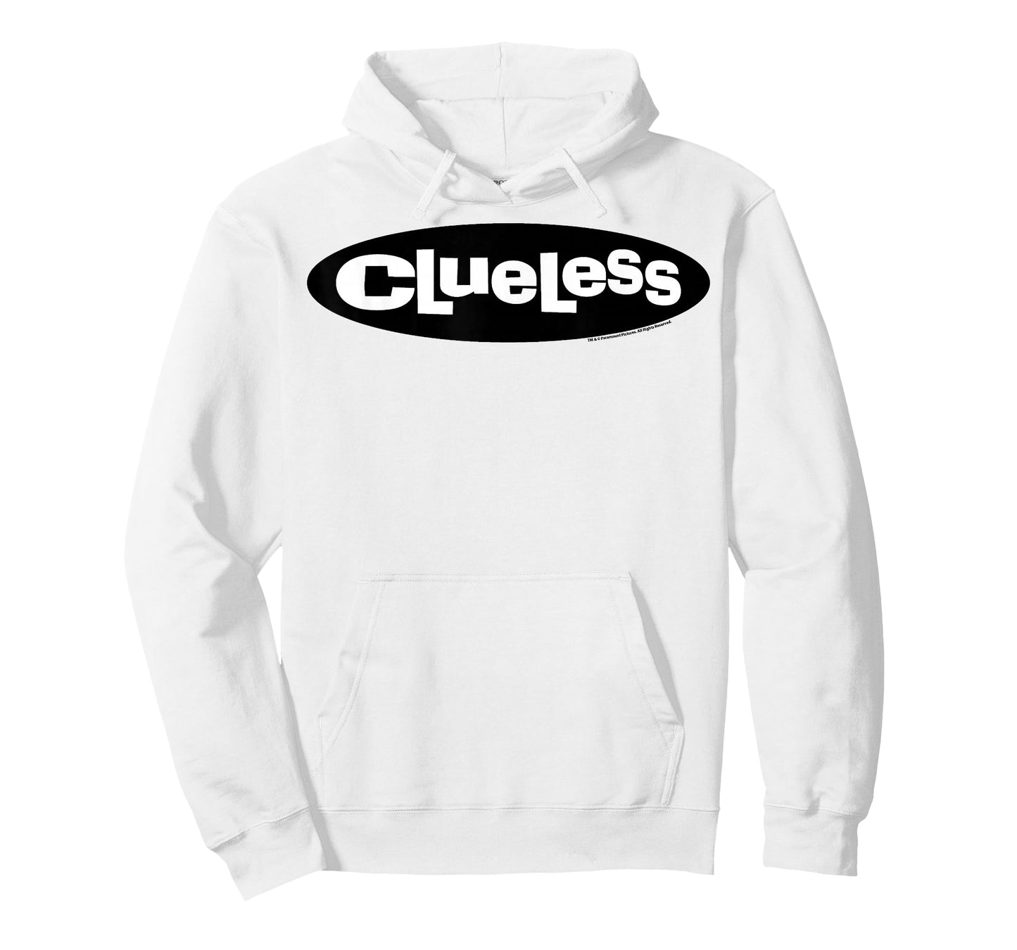 Clueless Logo Black Circle White Letters Graphic T-Shirt T-Shirt