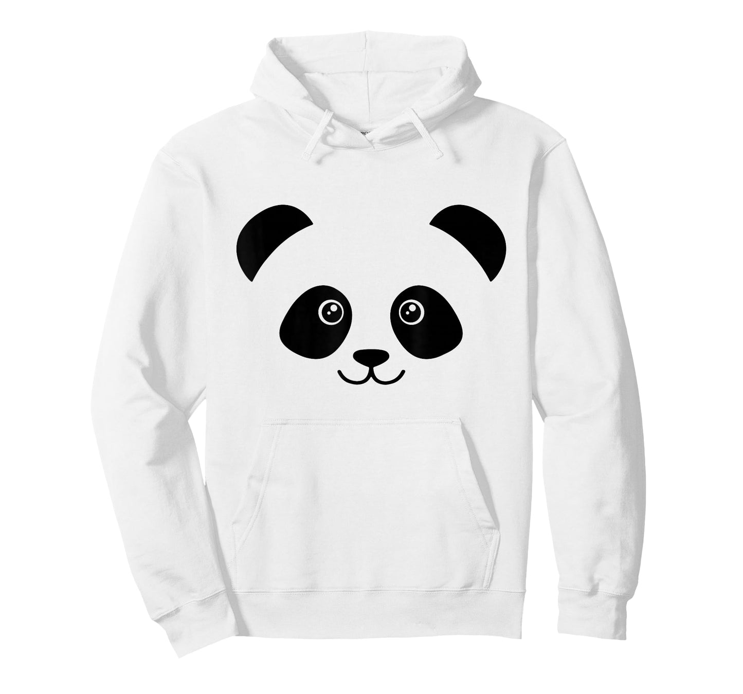 Panda Face Cute design Cute Little Panda Face T-Shirt for Women, Girls - Grey, Short Sleeve, Classic Fit, Unisex, XS/Small