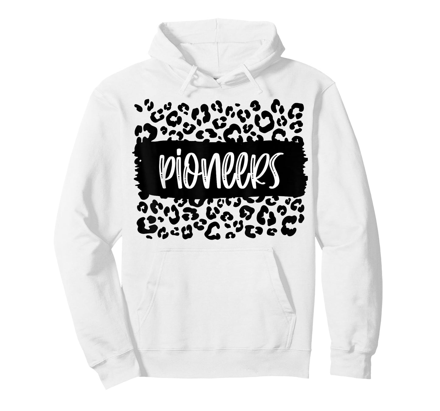 Pioneers Team Mascot School Spirit Game Night Leopard Print T-Shirt