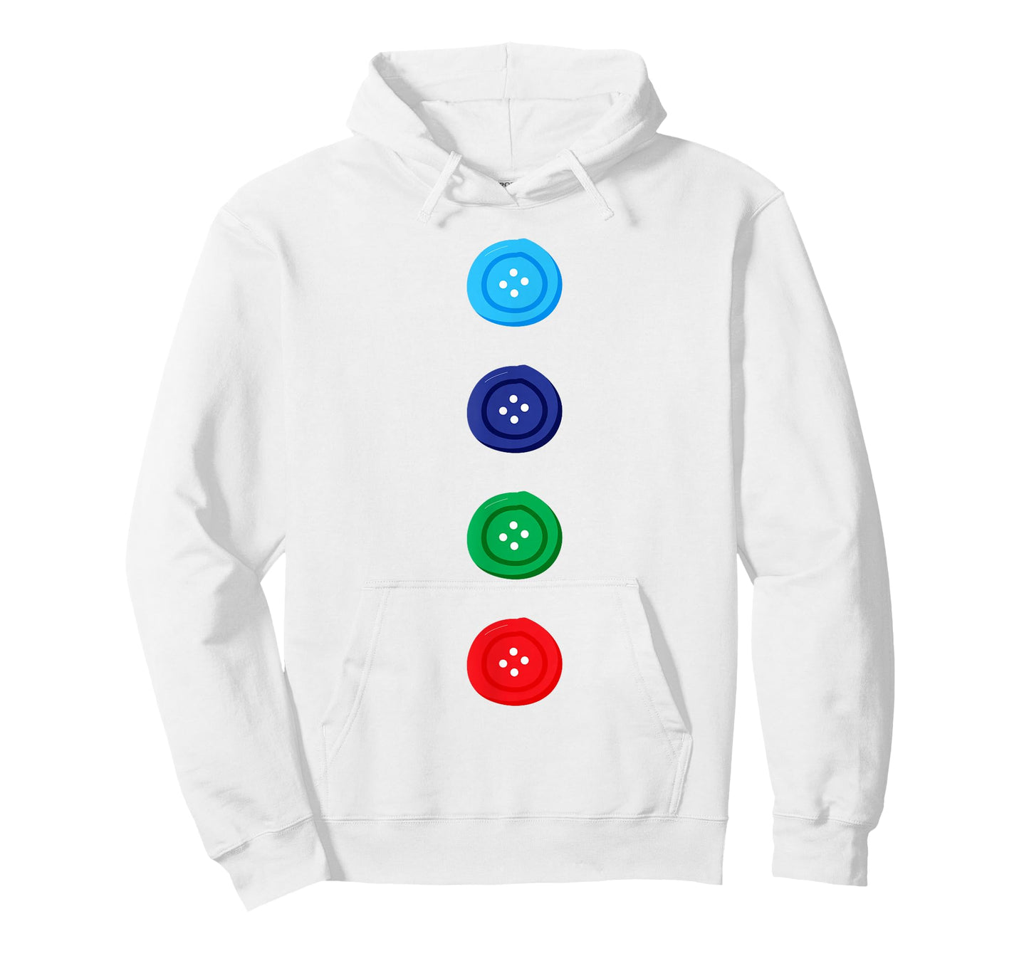 Four Groovy Buttons Blue Cat Funny Halloween Costume T-Shirt