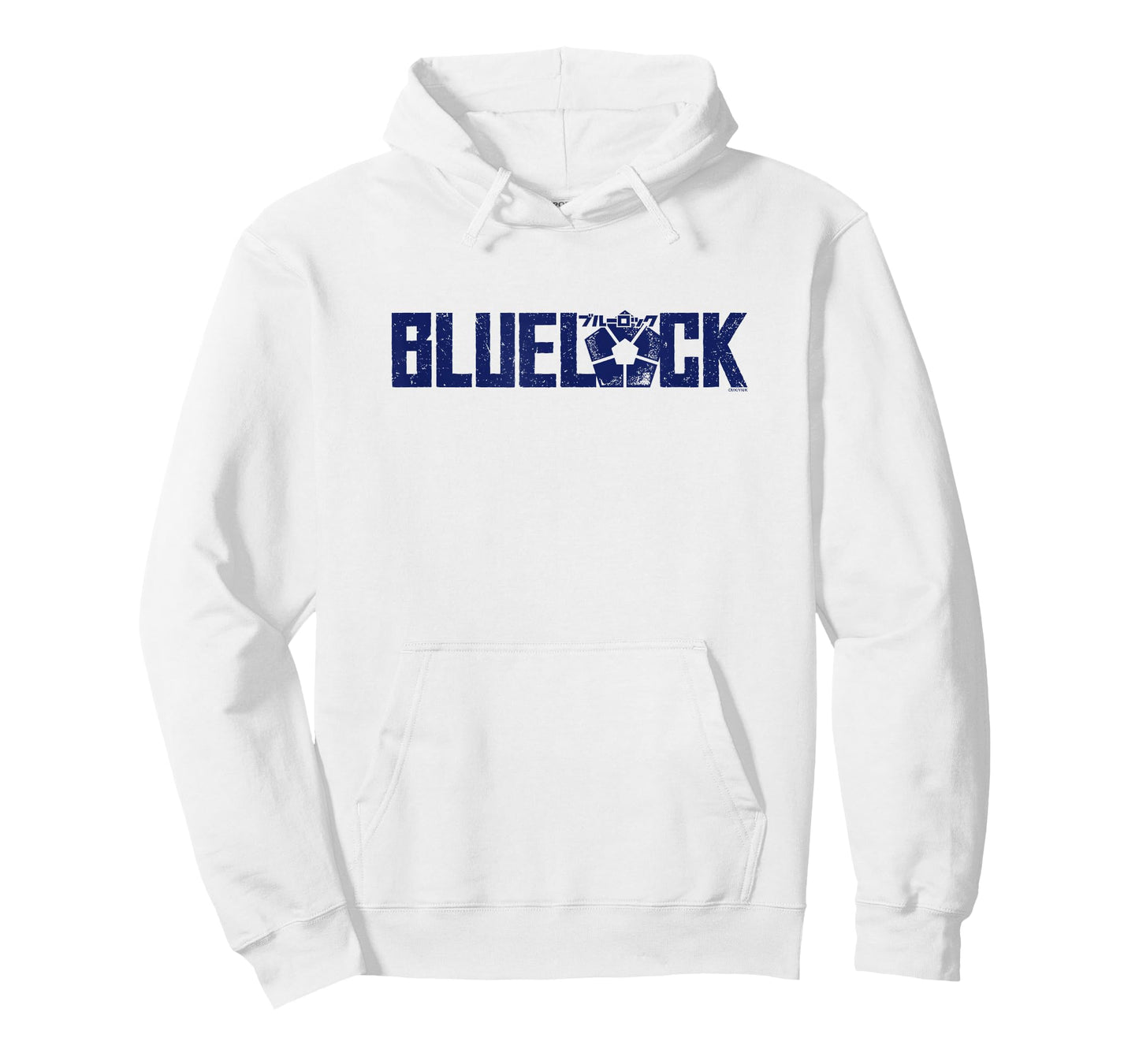 Blue Lock Official Epic Blue Bold Distressed Big Chest Logo T-Shirt