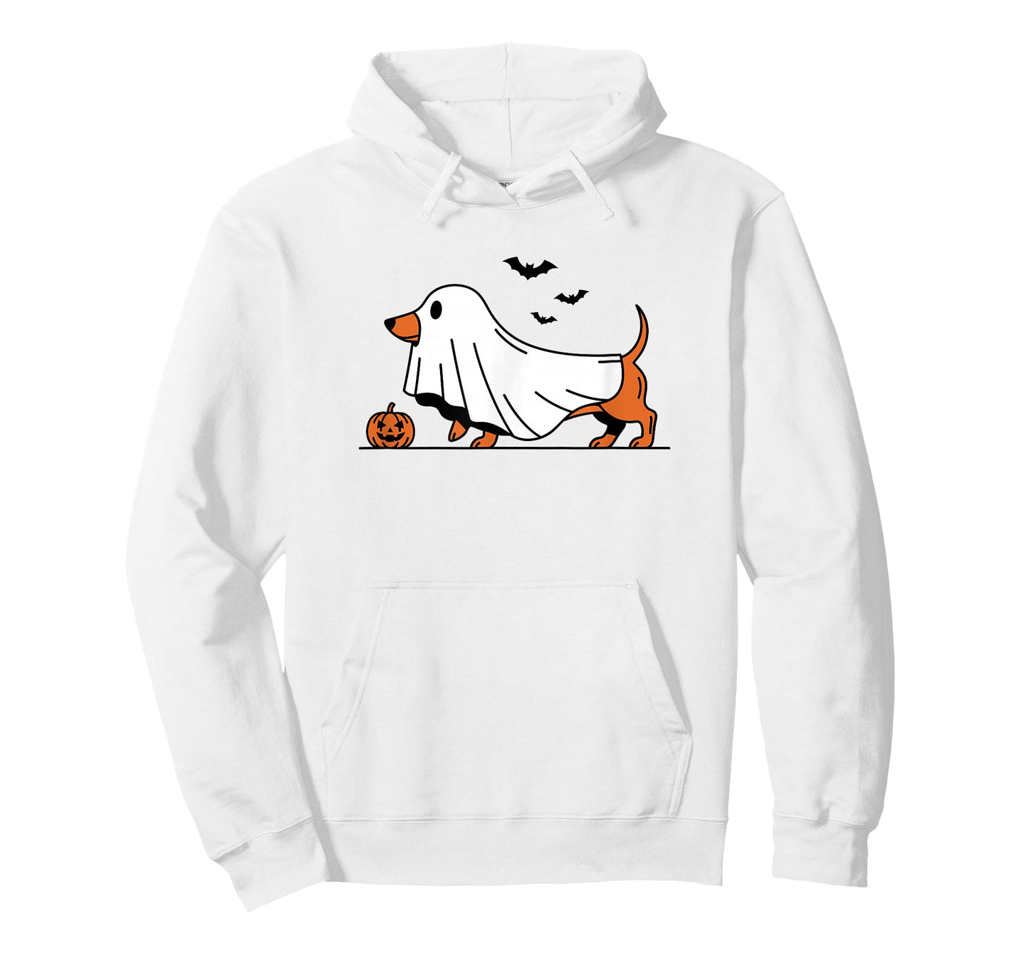 Dachshund Ghost Funny Wiener Dog Halloween Costume T-Shirt