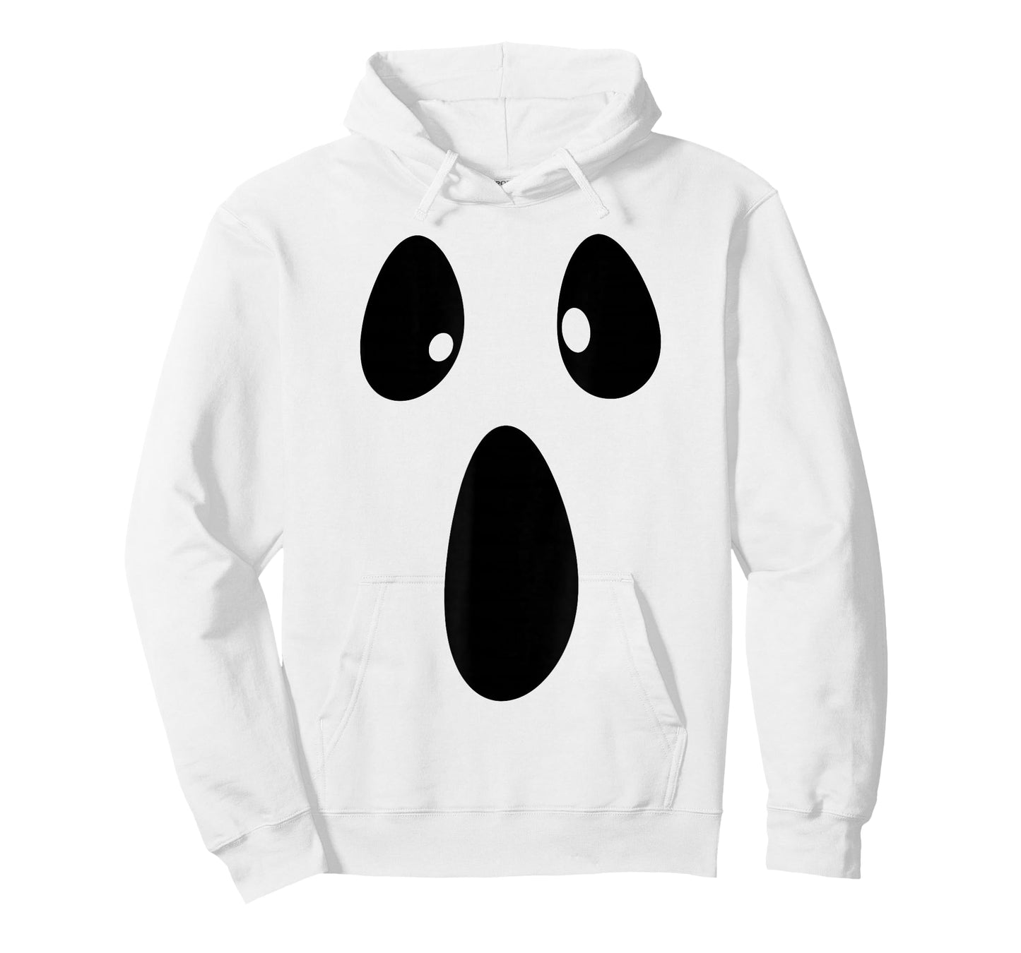 Ghost Silly Face Spooky Halloween Ghoul Face Easy Costume T-Shirt
