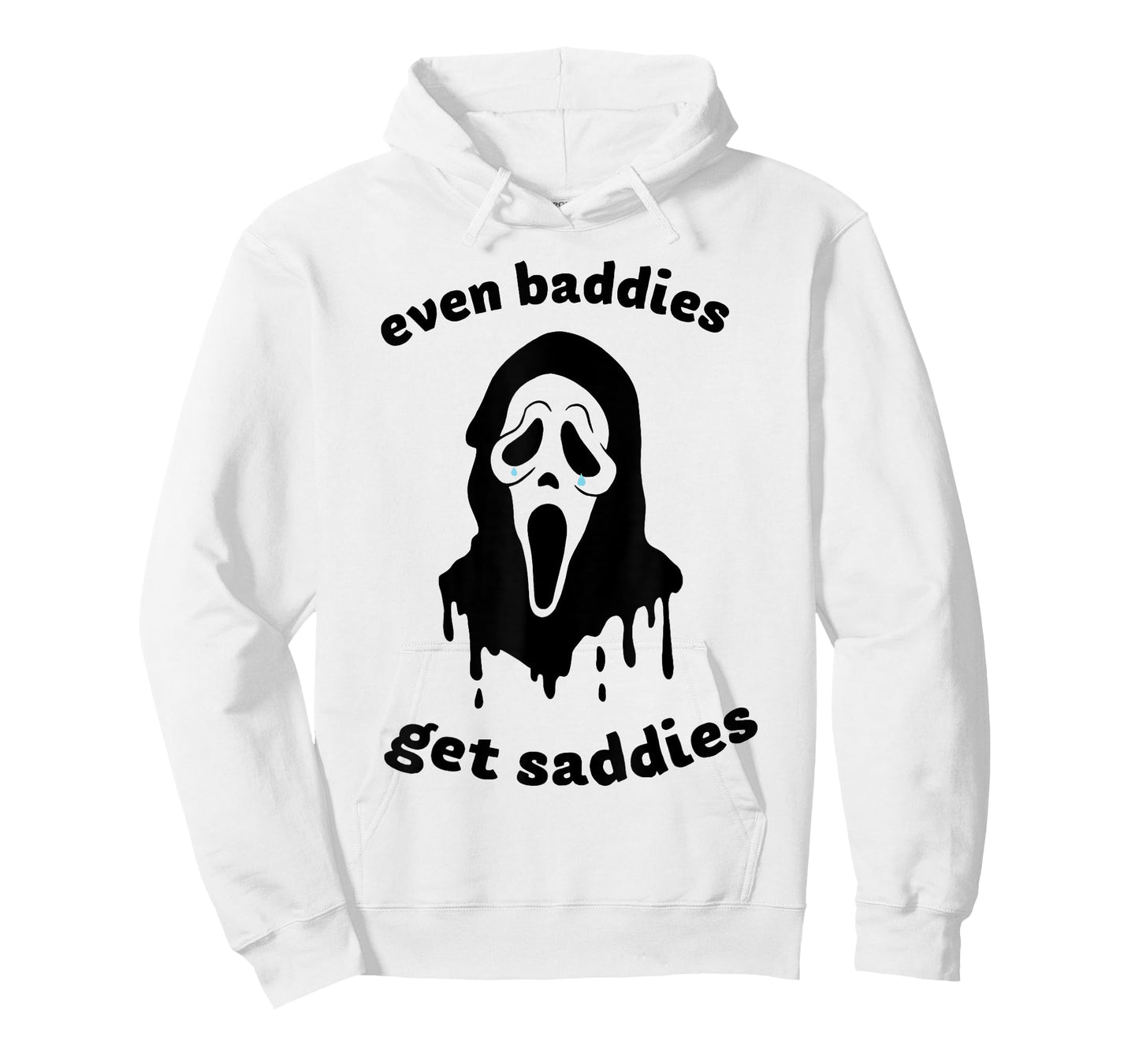 Even Baddies Get Saddies Ghost Mental Health Halloween T-Shirt