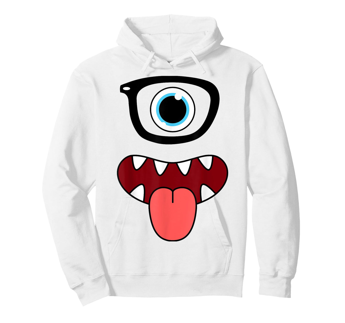 Funny Monster Face Nerd Glasses Costume Birthday Halloween T-Shirt
