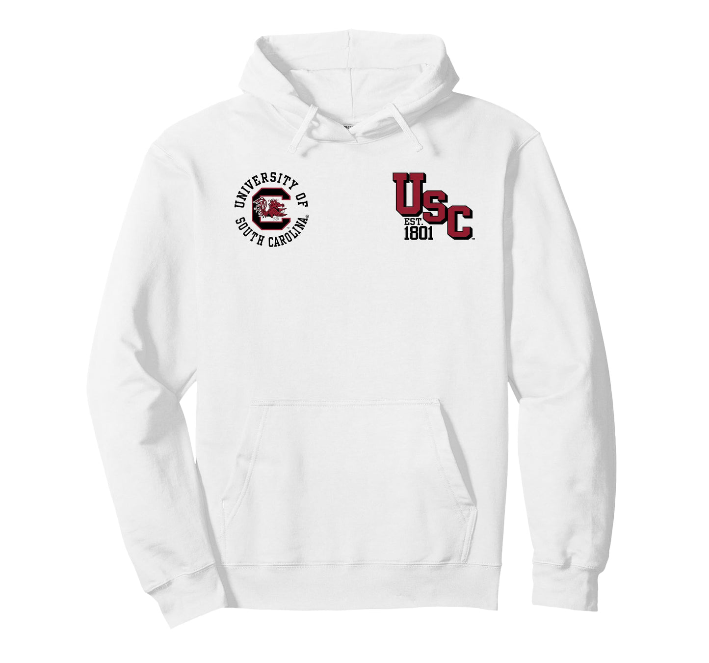 South Carolina Gamecocks Front/Back Retro White T-Shirt