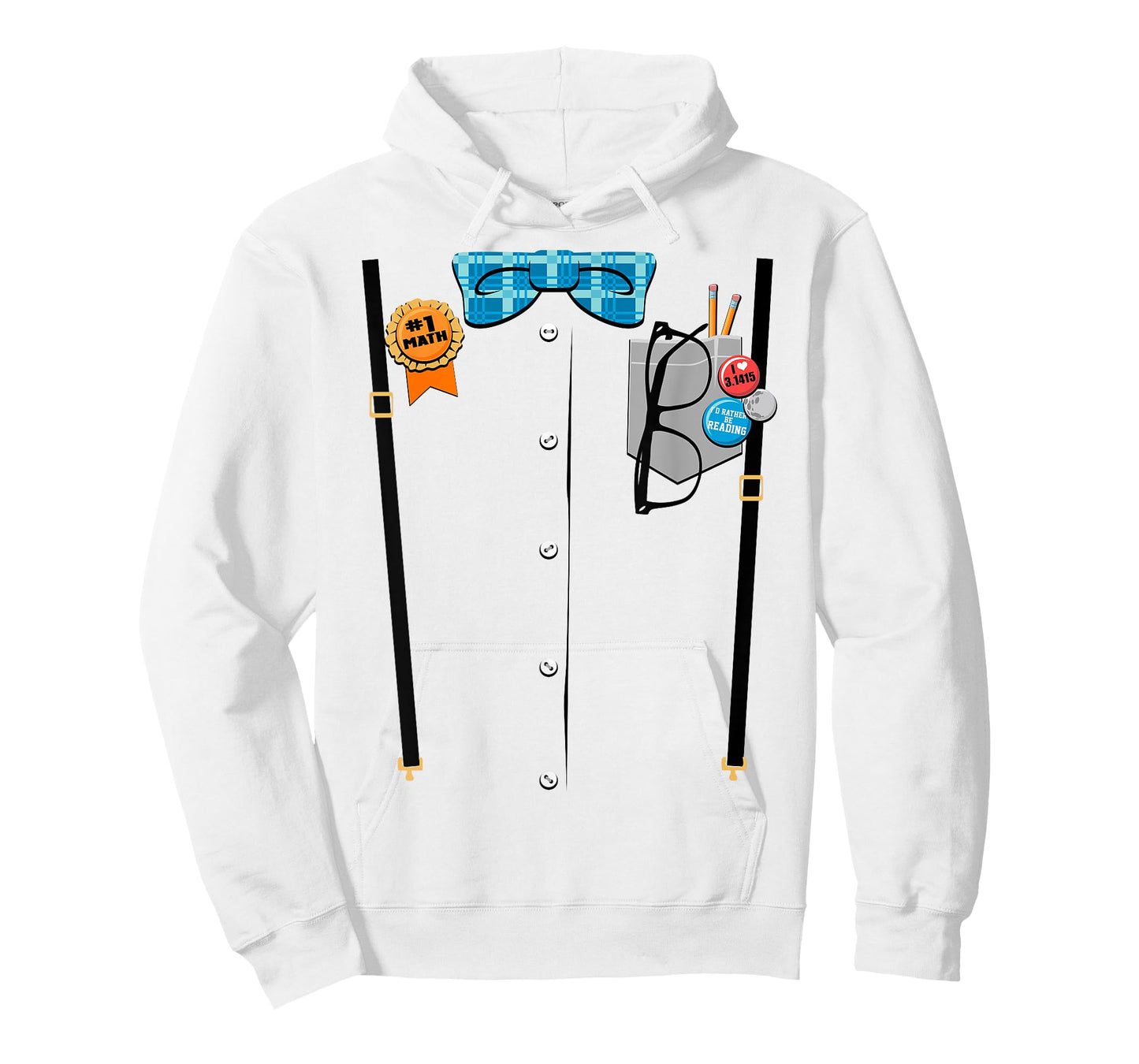 Halloween Nerd Suspenders Plaid Bow Tie Costume T-Shirt