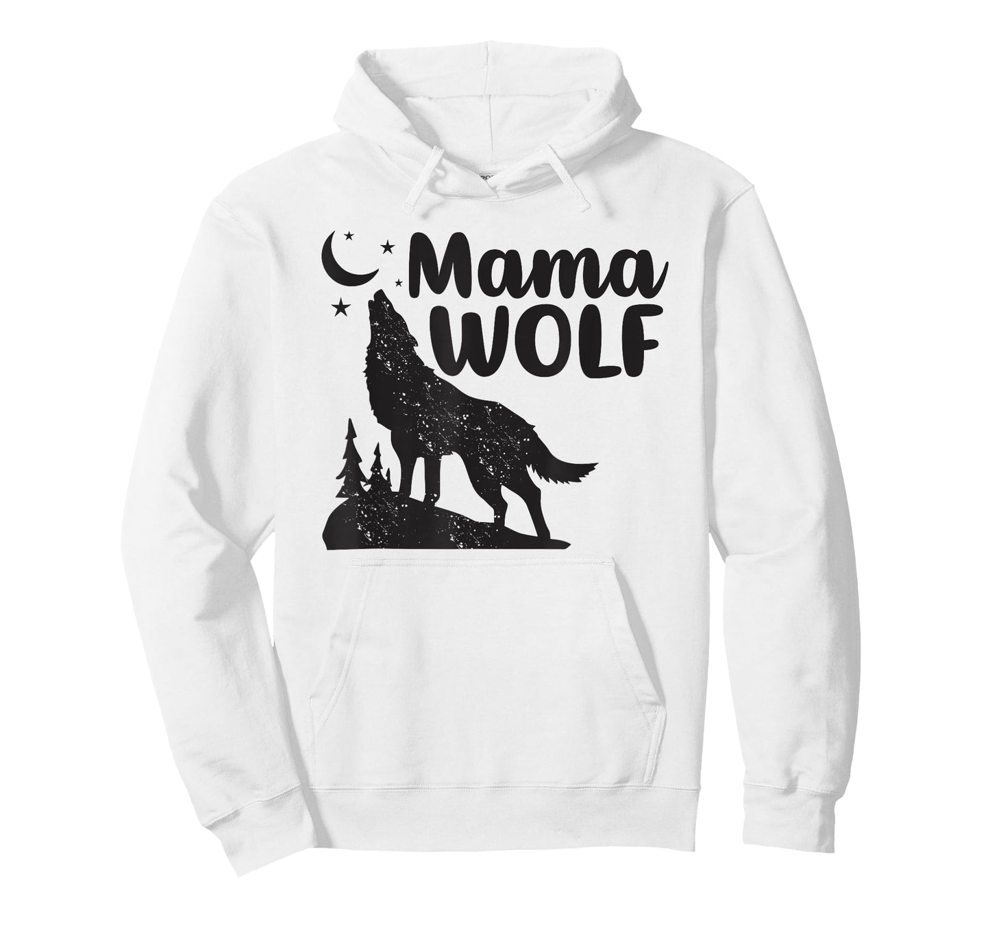 Mama Wolf And Moon, Momma Wolf Howling, Funny Animal T-Shirt