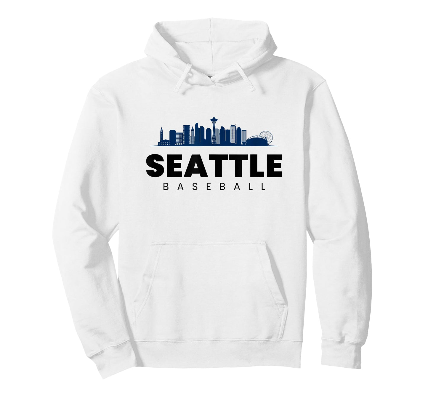 Seattle Baseball Vintage City Skyline Minimal Baseball Lover T-Shirt