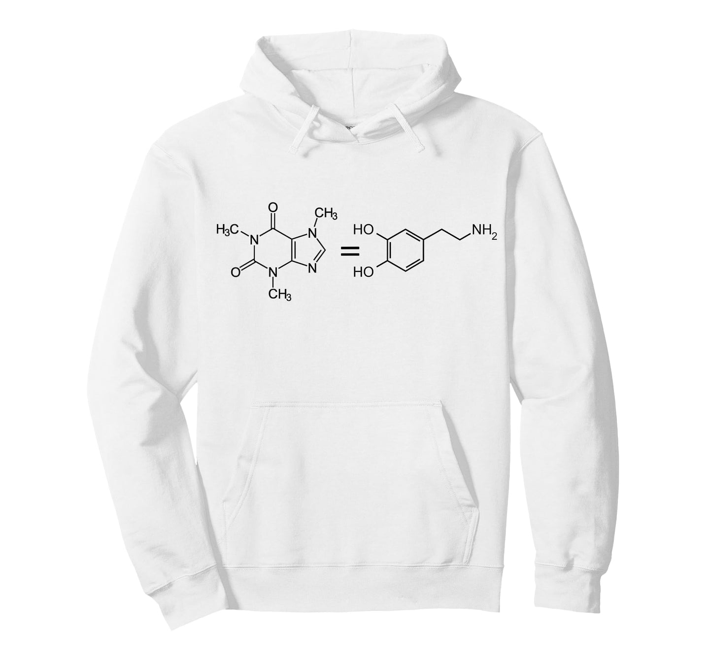 Caffeine Equals Happiness - Molecule Dopamine Science Shirt T-Shirt