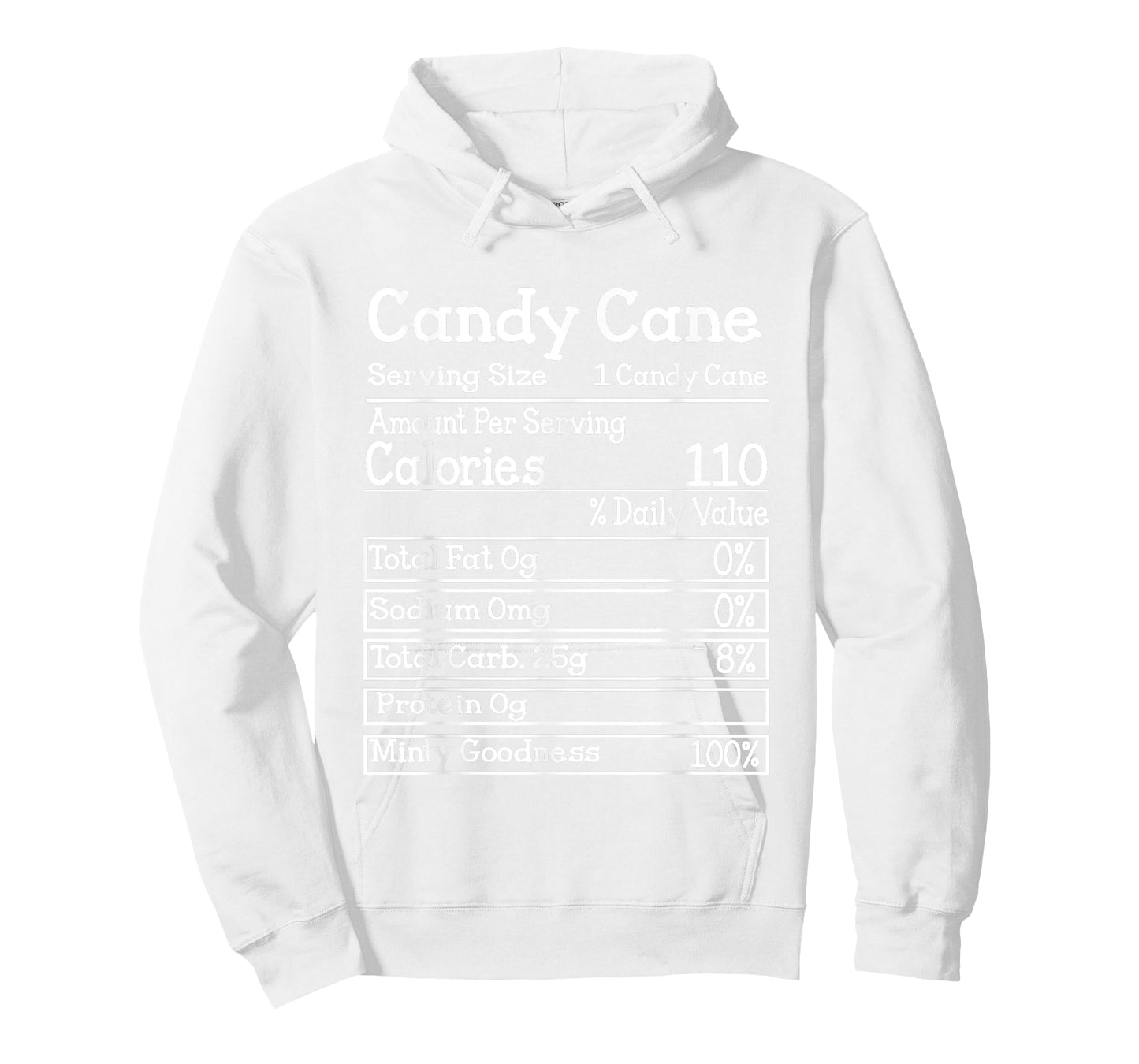 Candy Cane Nutrition Facts Christmas Matching T-Shirt