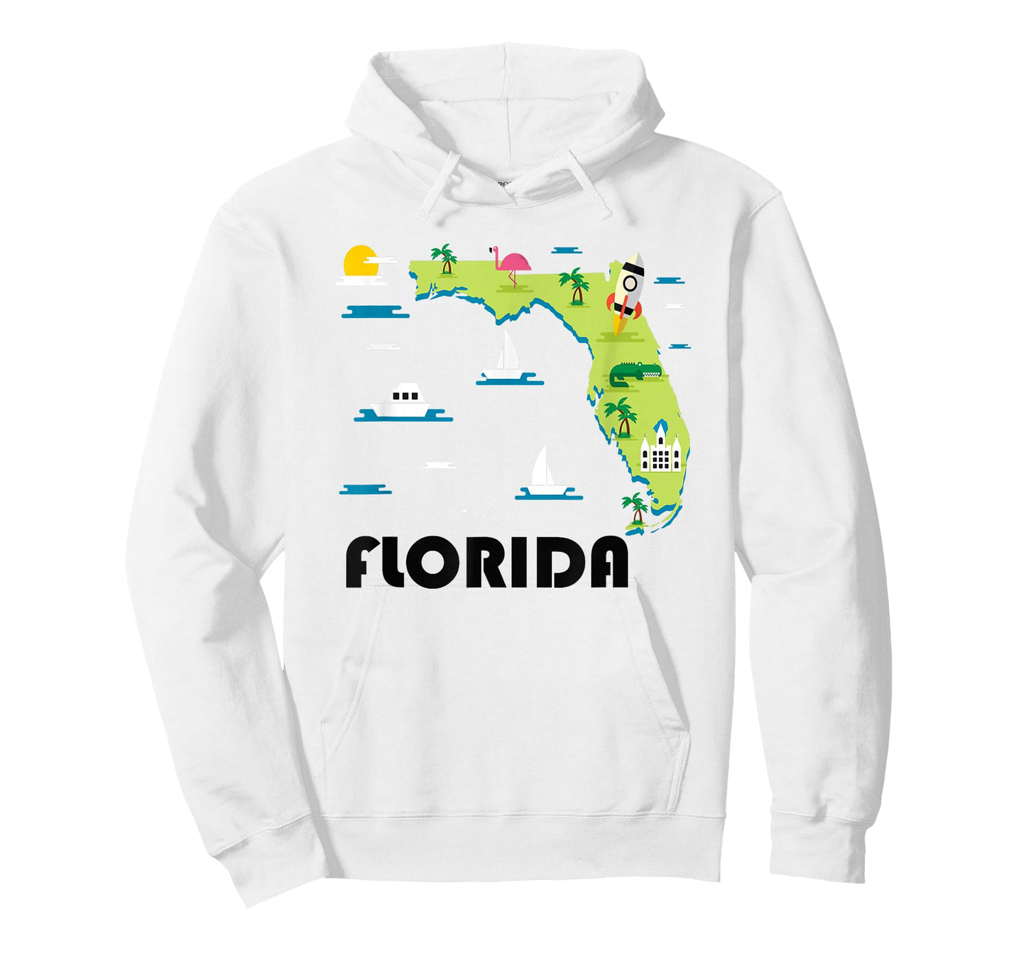 Florida State Home T-shirt Vintage Map Tourist Tee Shirt T-Shirt