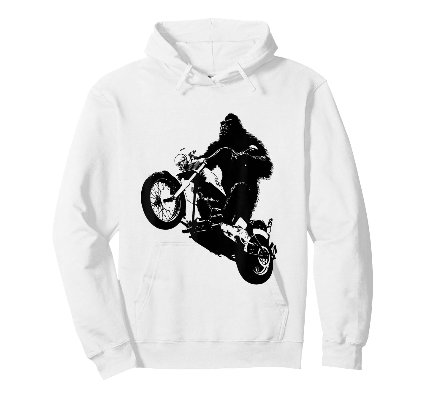 Bigfoot Gorilla is a Biker Funny Motorcycle Jump Graphic T-Shirt