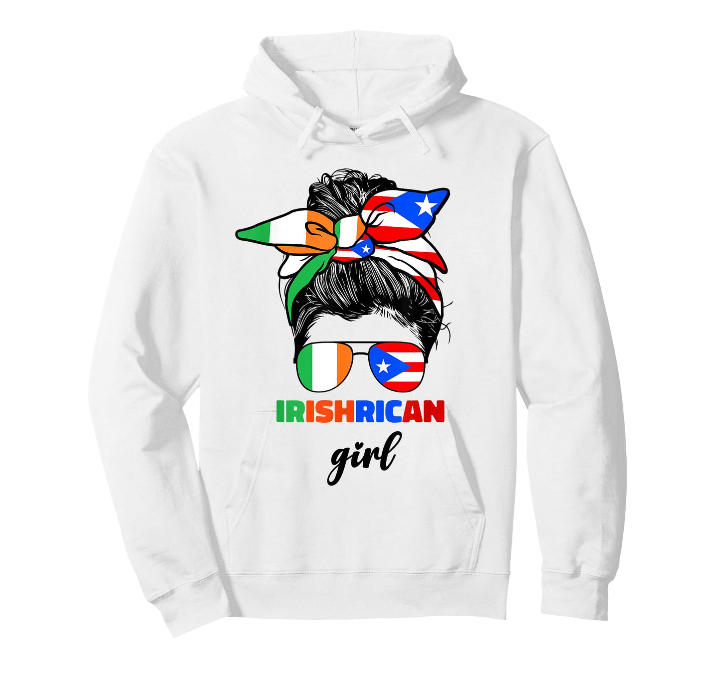 Half Irish And Puerto Rican Rico Ireland Flag Girl For Women T-Shirt