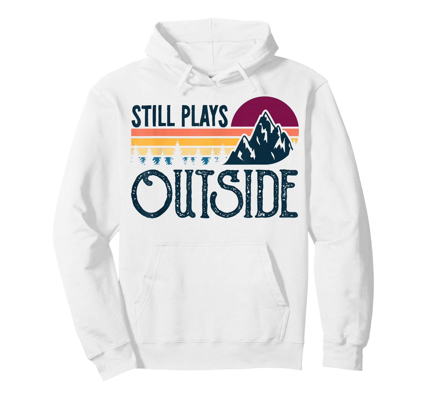 Still Plays Outside Funny Vintage Camping and Hiking T-Shirt